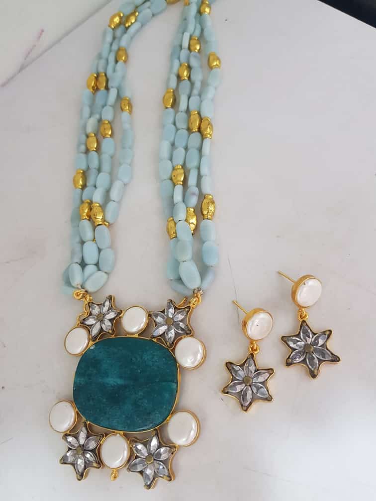 Ramojika necklace set SaffronFashion