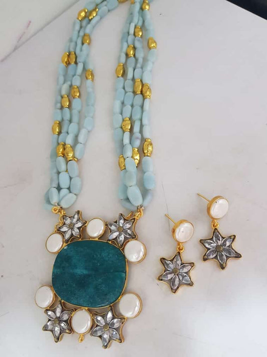 Ramojika necklace set SaffronFashion