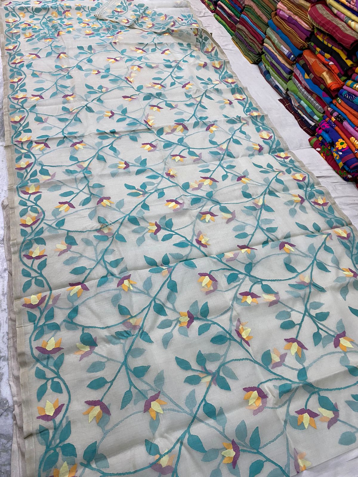Shankani jamdani saree - Saffronfashionindia