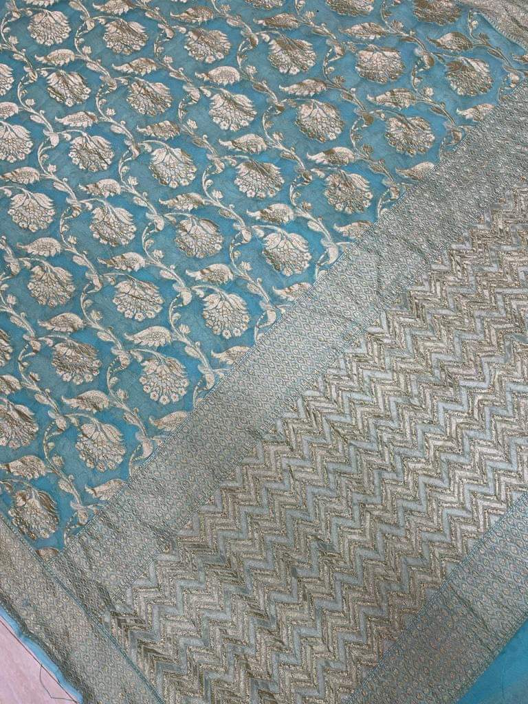 Limia gorgette saree/Indian saree/traditional saree - Saffronfashionindia