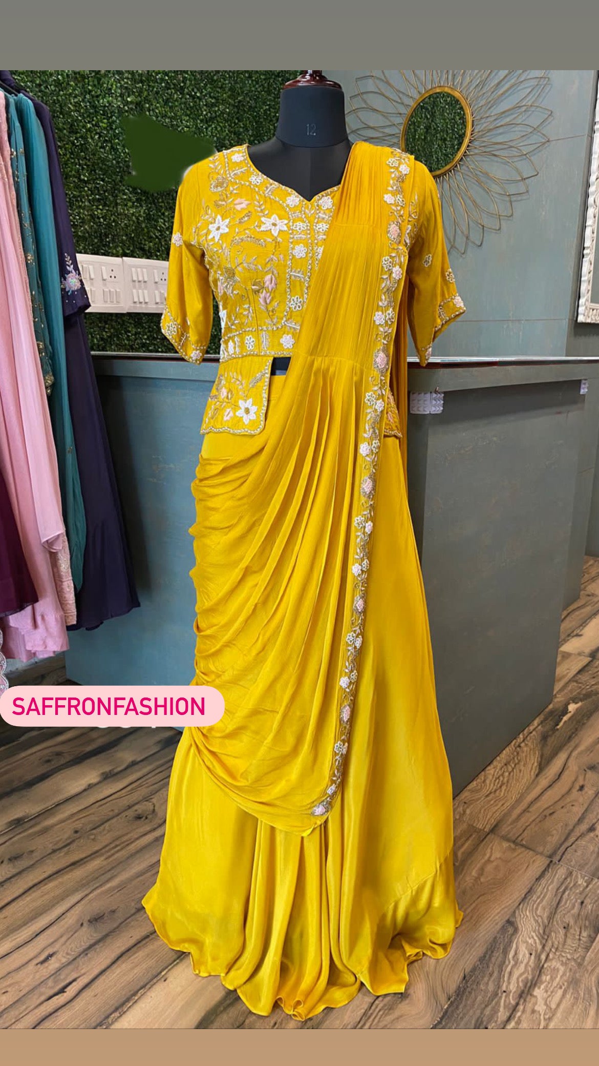 Navera indowestern peplum dress - Saffronfashionindia