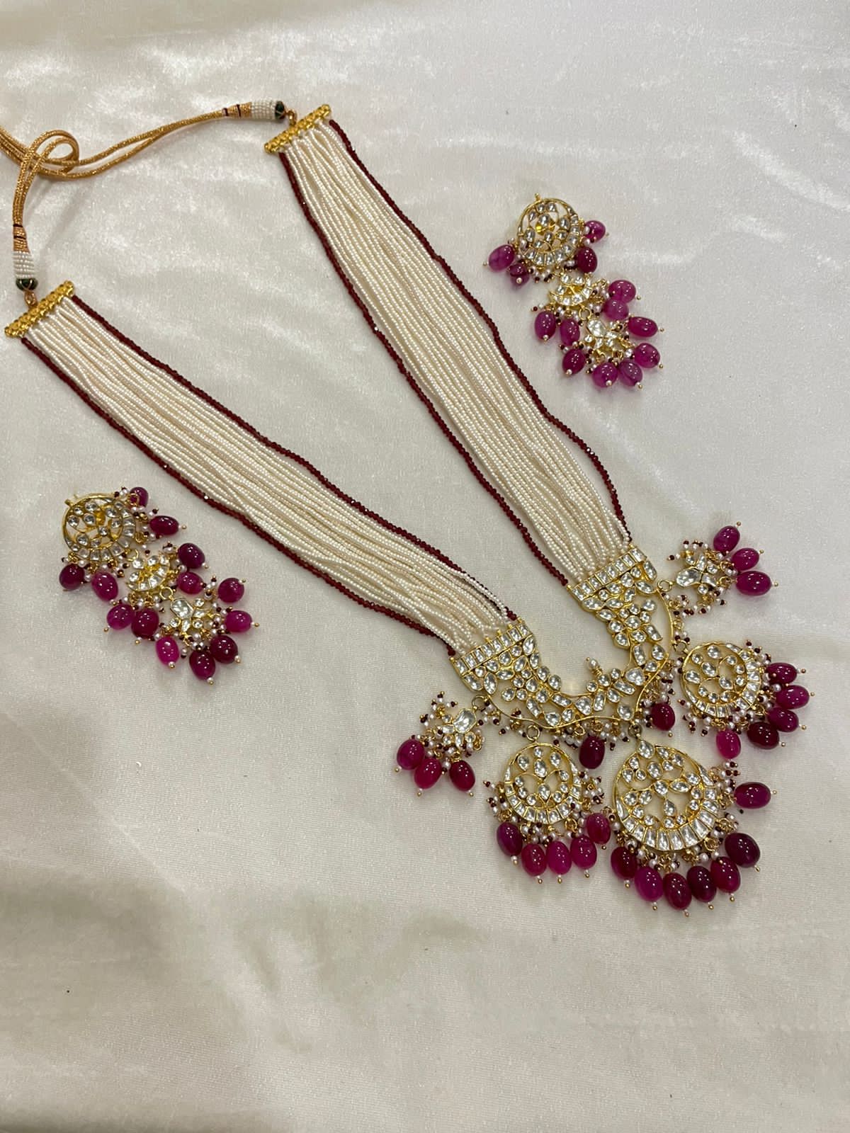 Vahida Pearl necklace set - Saffronfashionindia