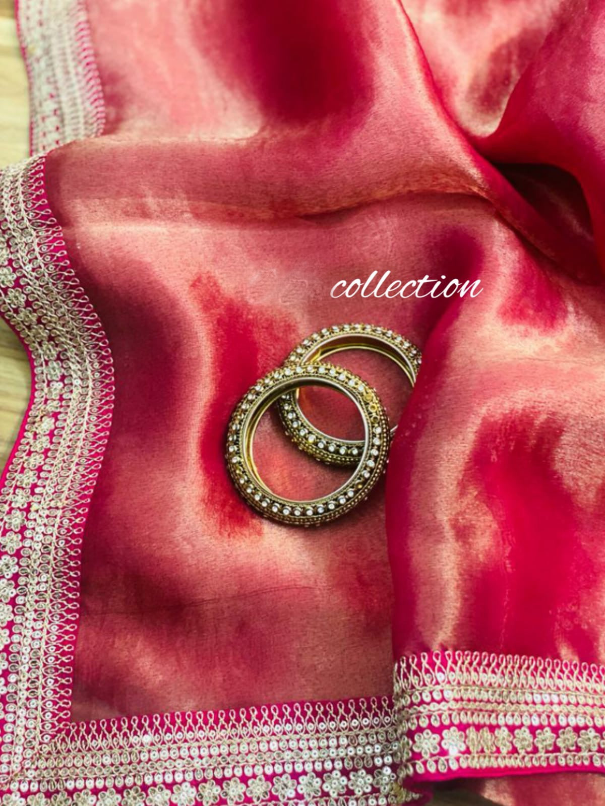 Sameksha organza saree women saree blouse - Saffronfashionindia