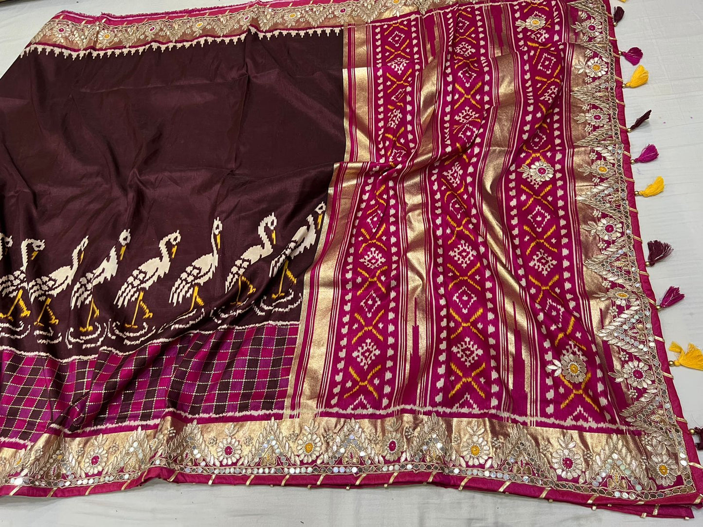 Patola gottapatti reception saree - Saffronfashionindia