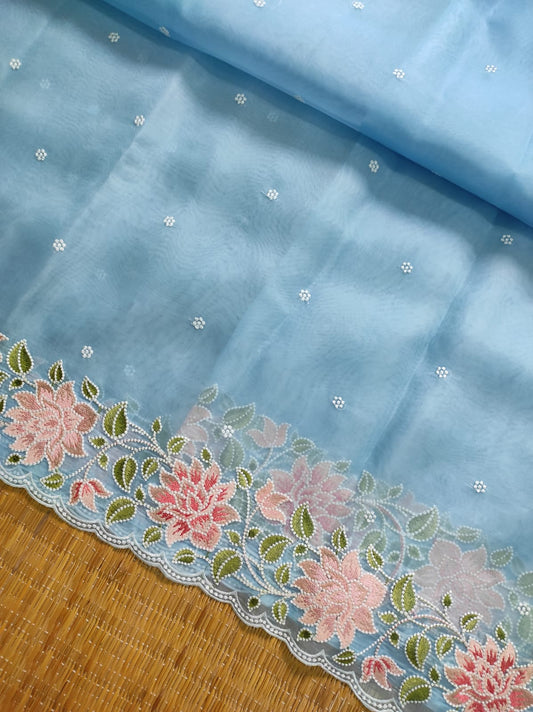 Hanisha organza silk saree - Saffronfashionindia