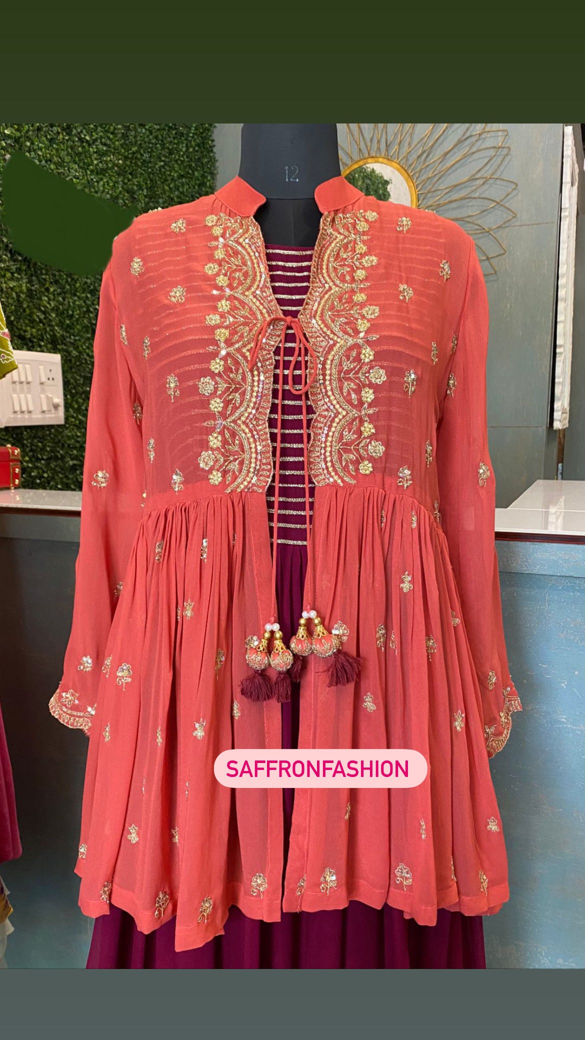 Reiki long dress - Saffronfashionindia