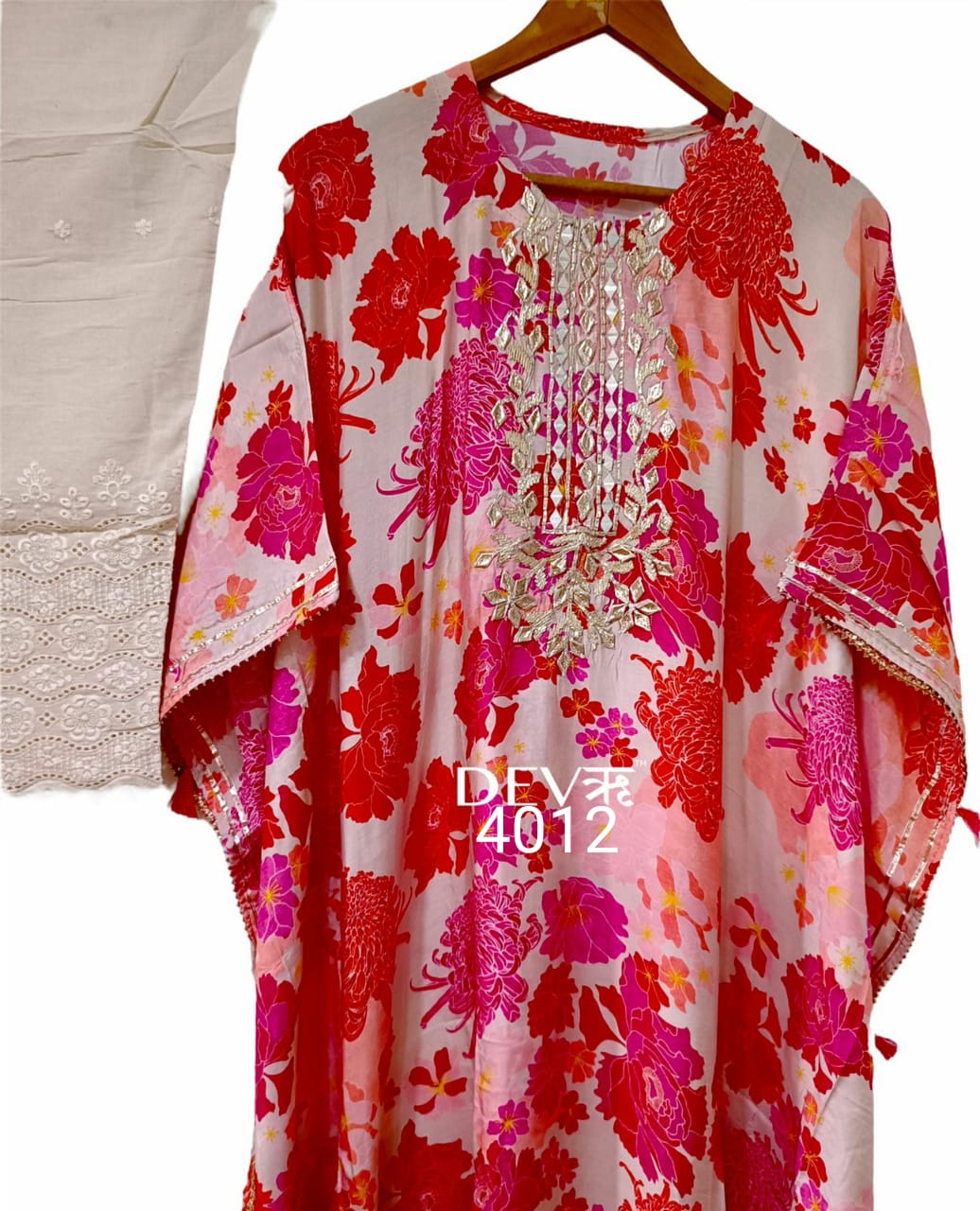 Pari digital print kaftan set SaffronFashion