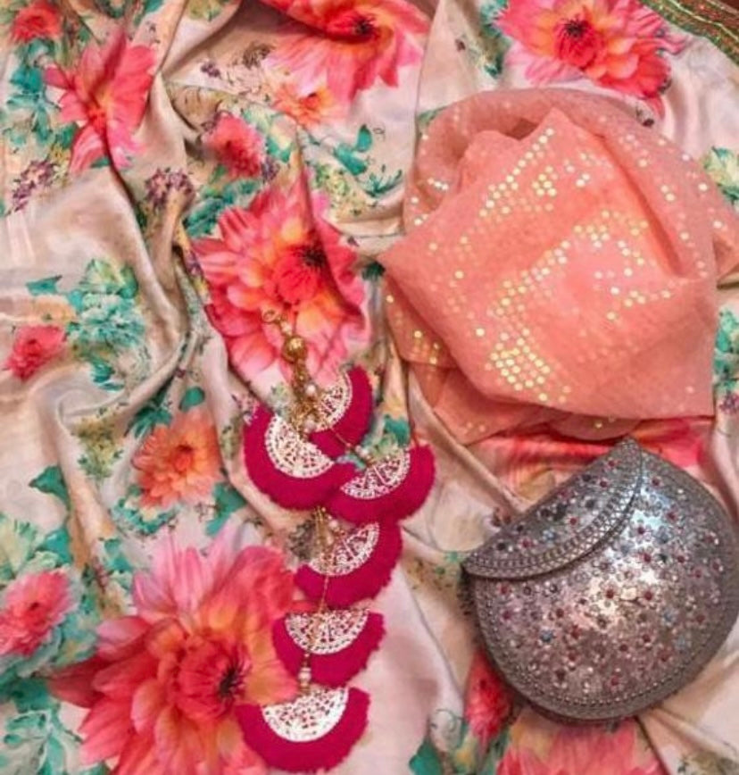 Floral sabyasachi saree - Saffronfashionindia