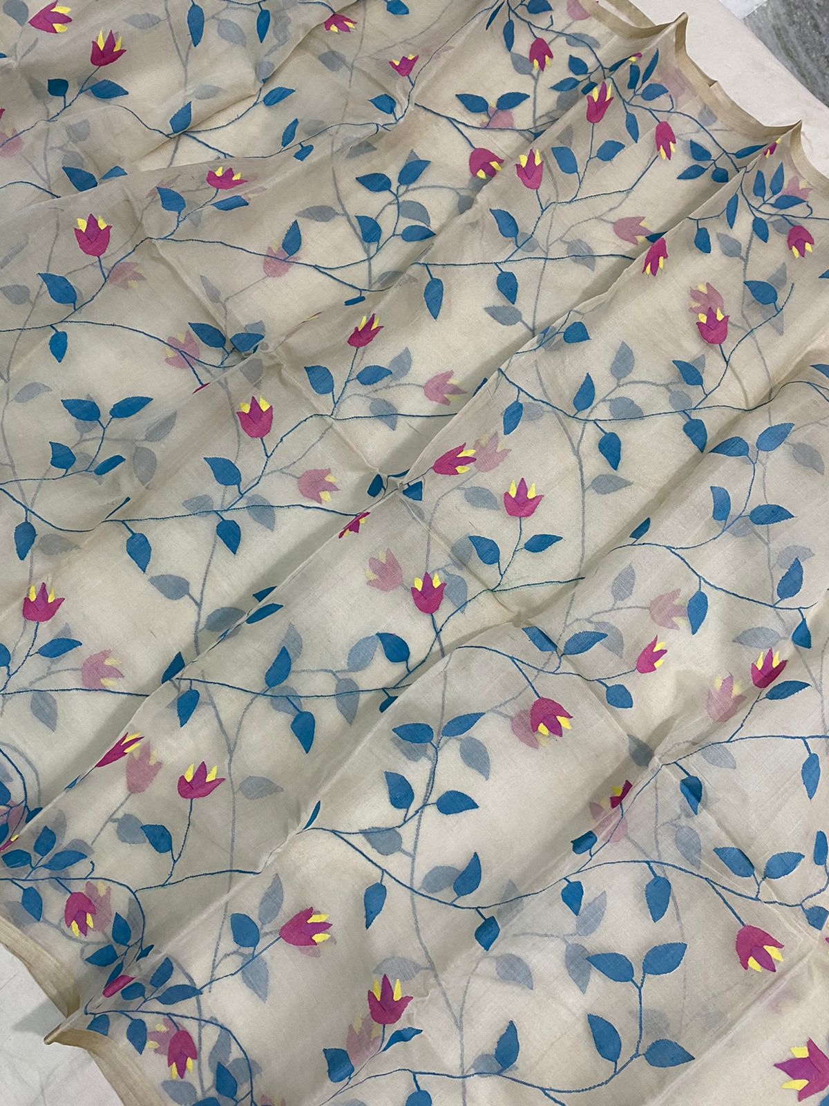 Indiana tantuj jamdani saree - Saffronfashionindia