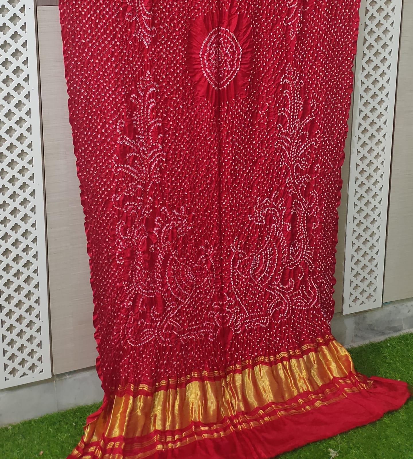 Peacock inspired gajji silk dupatta - Saffronfashionindia