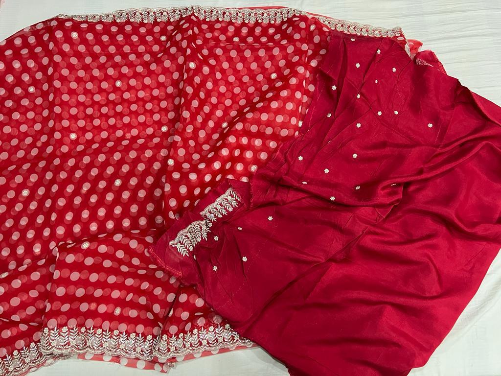 Falecia moti jarkan saree - Saffronfashionindia