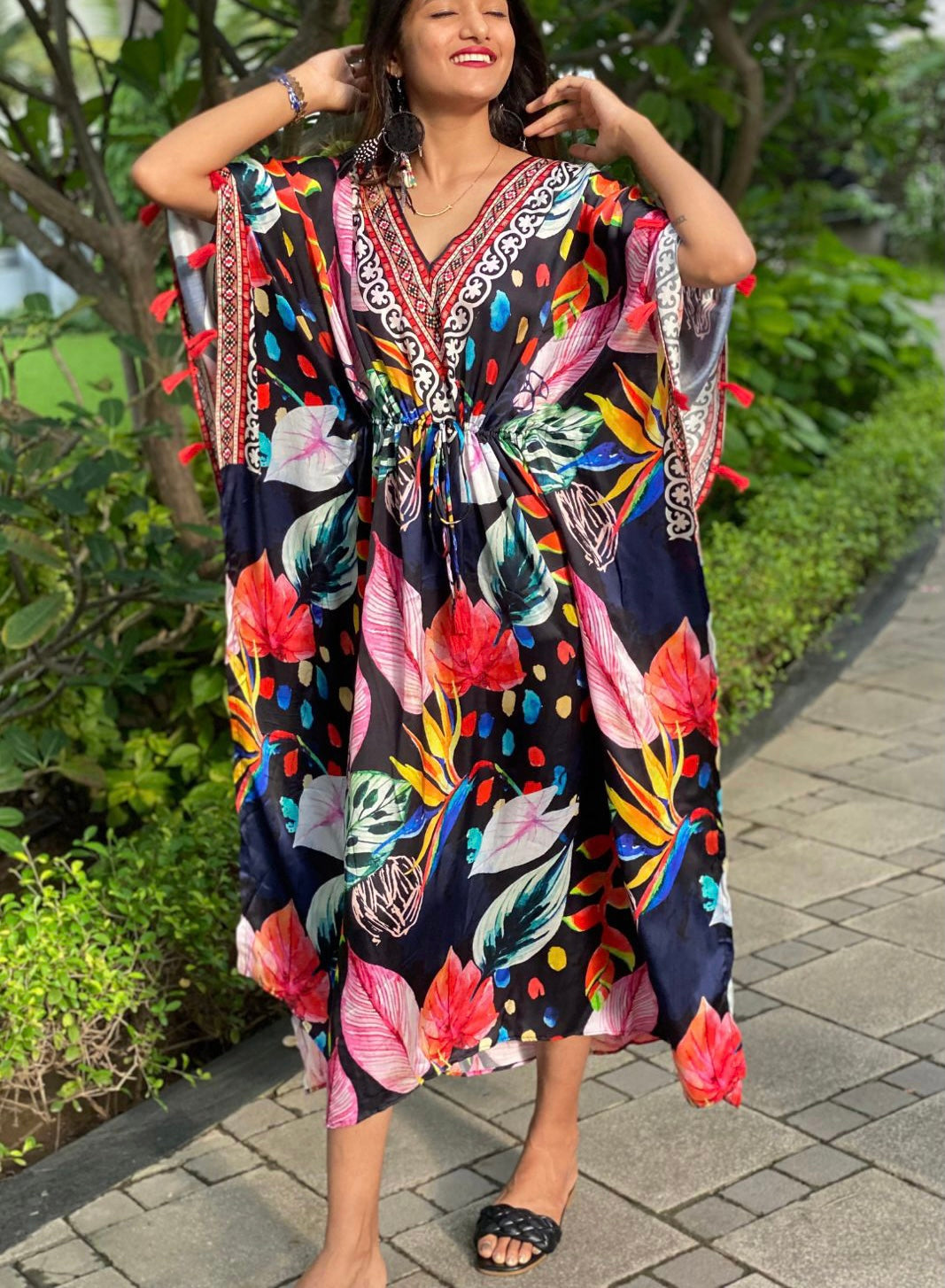 Boehmeian kaftan - Saffronfashionindia