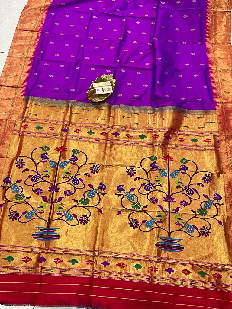 Danish Paithani inspired saree - Saffronfashionindia