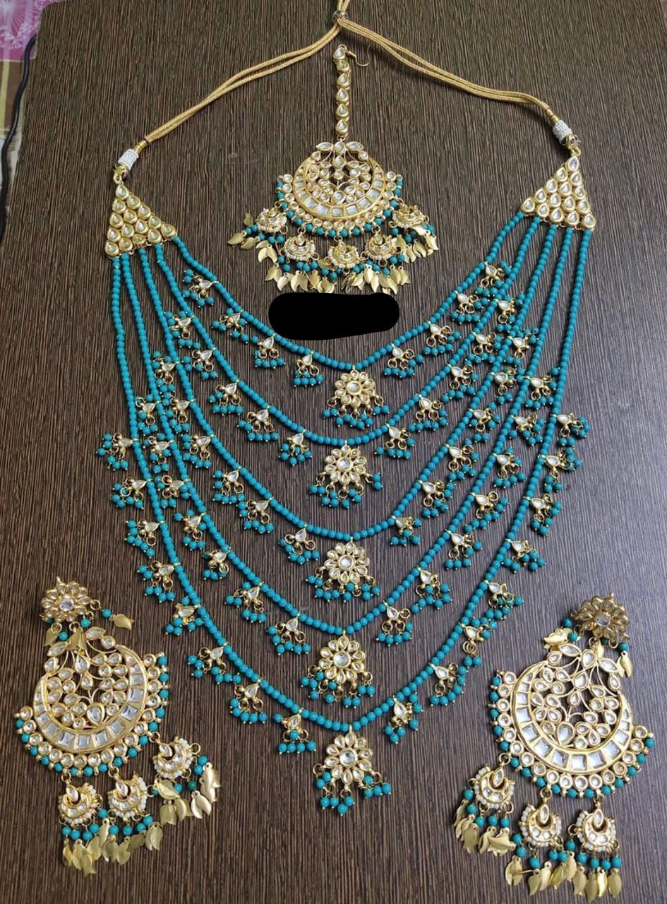 Satlada firoza set - Saffronfashionindia