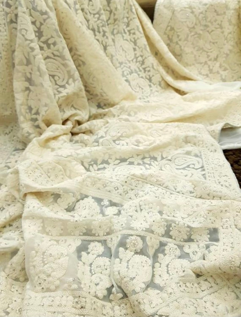Chickankari saree - Saffronfashionindia