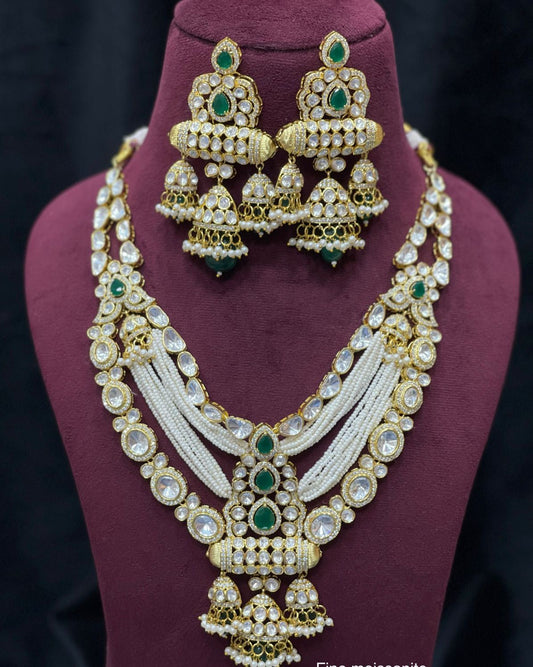 Moissanite polki necklace SaffronFashionindia, SaffronFashion