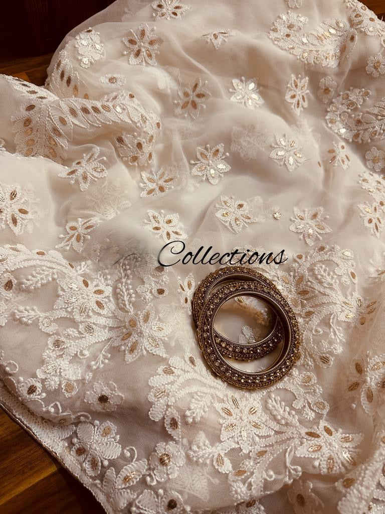 Afreen Chikankari saree - Saffronfashionindia