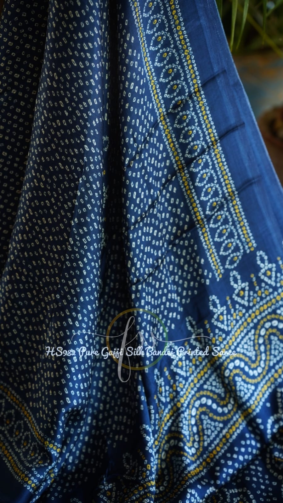 Midnite blue gajji silk saree - Saffronfashionindia