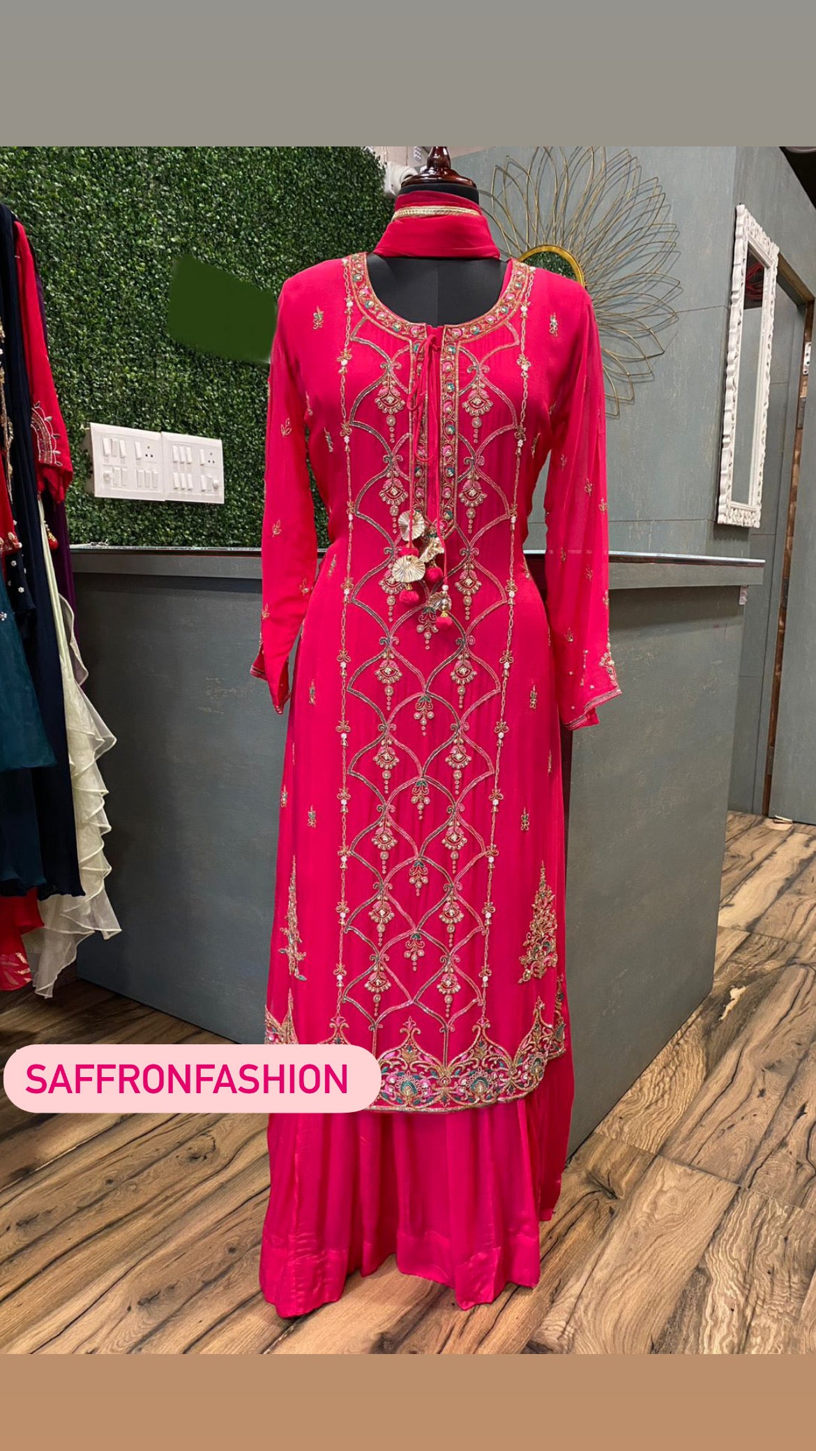 Laboni embroidery gown dress - Saffronfashionindia