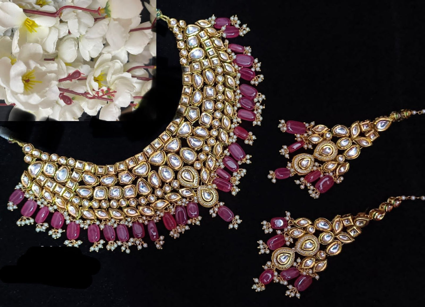 Ranjhaana Kundan bridal set - Saffronfashionindia