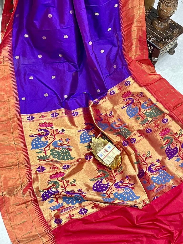 Danish Paithani inspired saree - Saffronfashionindia