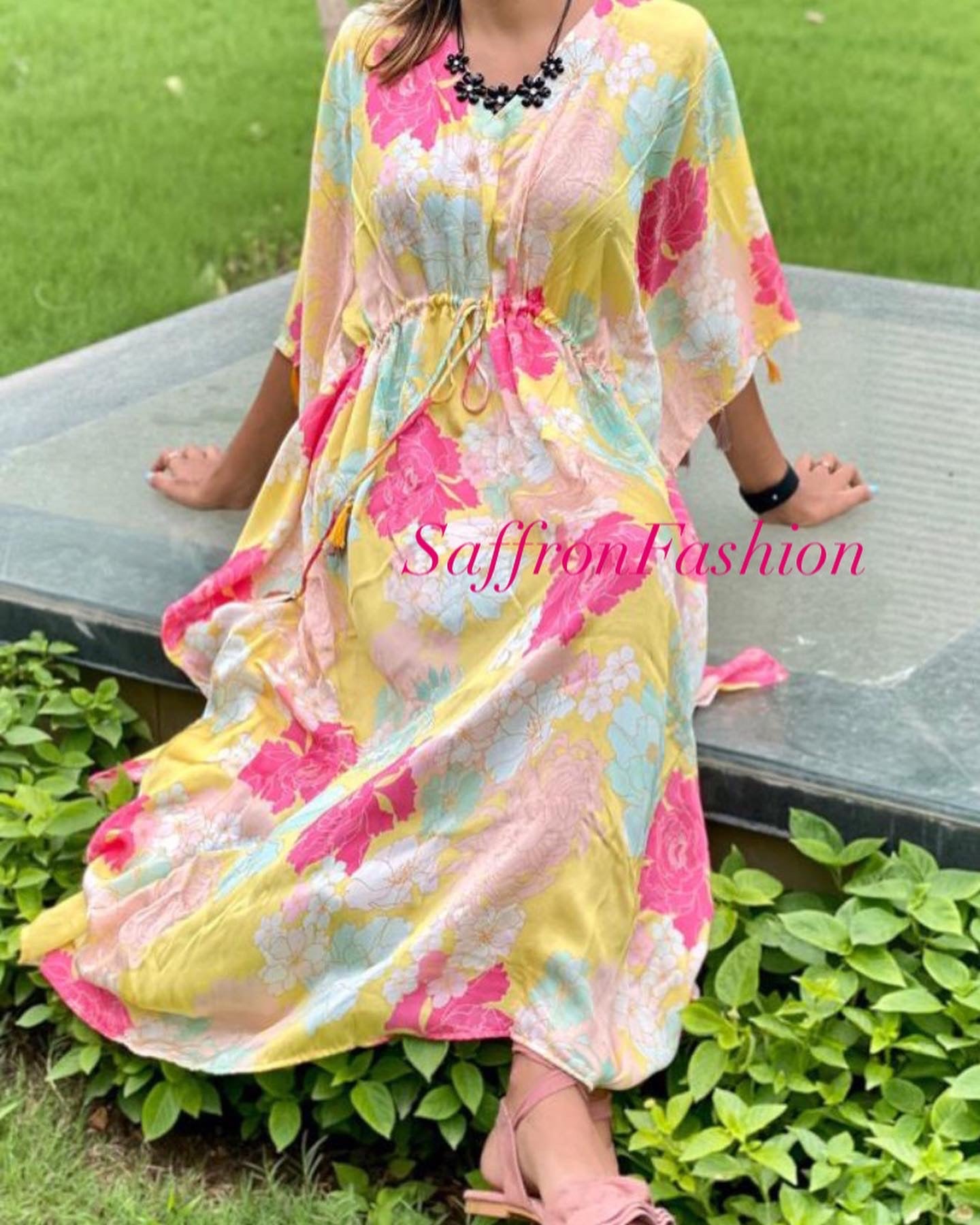 Premium kaftan dress - Saffronfashionindia