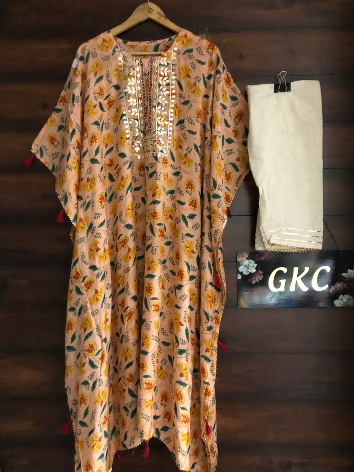 Beautiful kaftan pant set - Saffronfashionindia