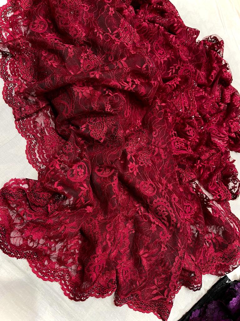 Lacy Swarovski saree - Saffronfashionindia