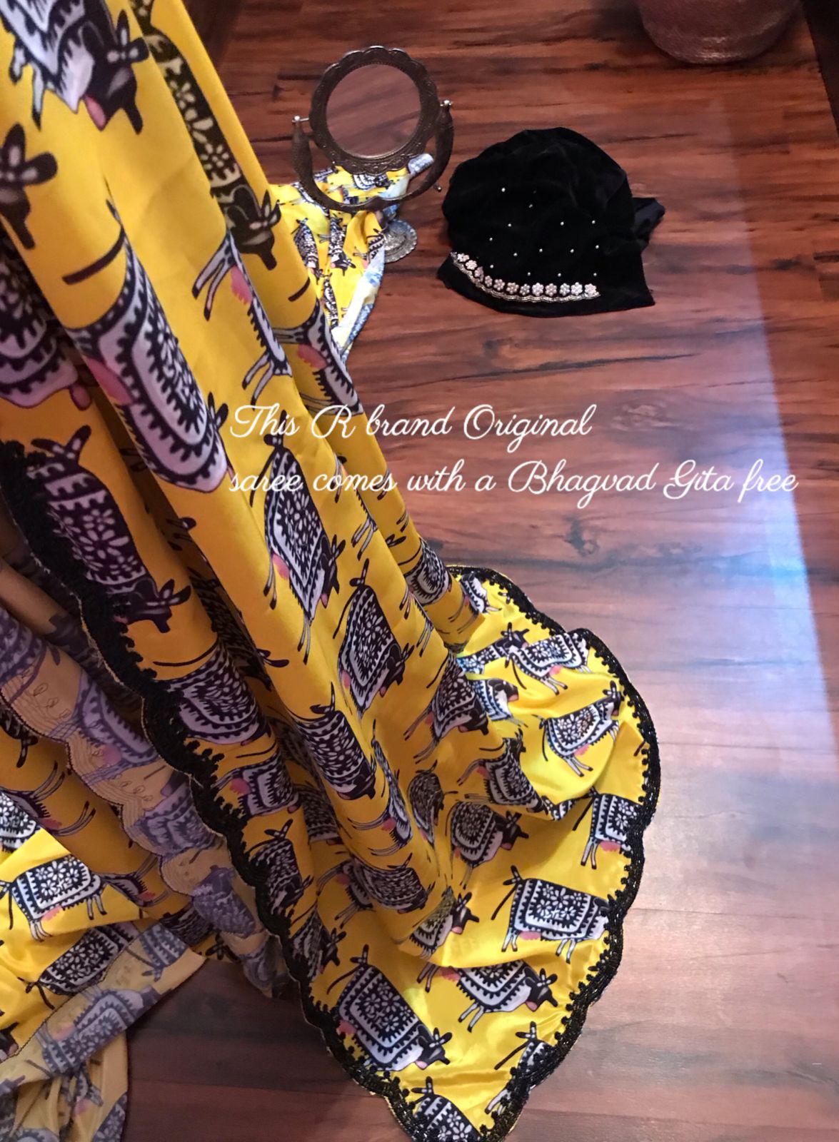 Rani crepe saree - Saffronfashionindia