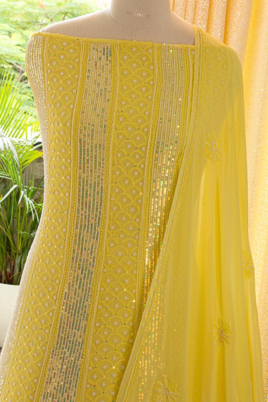 Yekena Chikankari Anarkali dresz - Saffronfashionindia