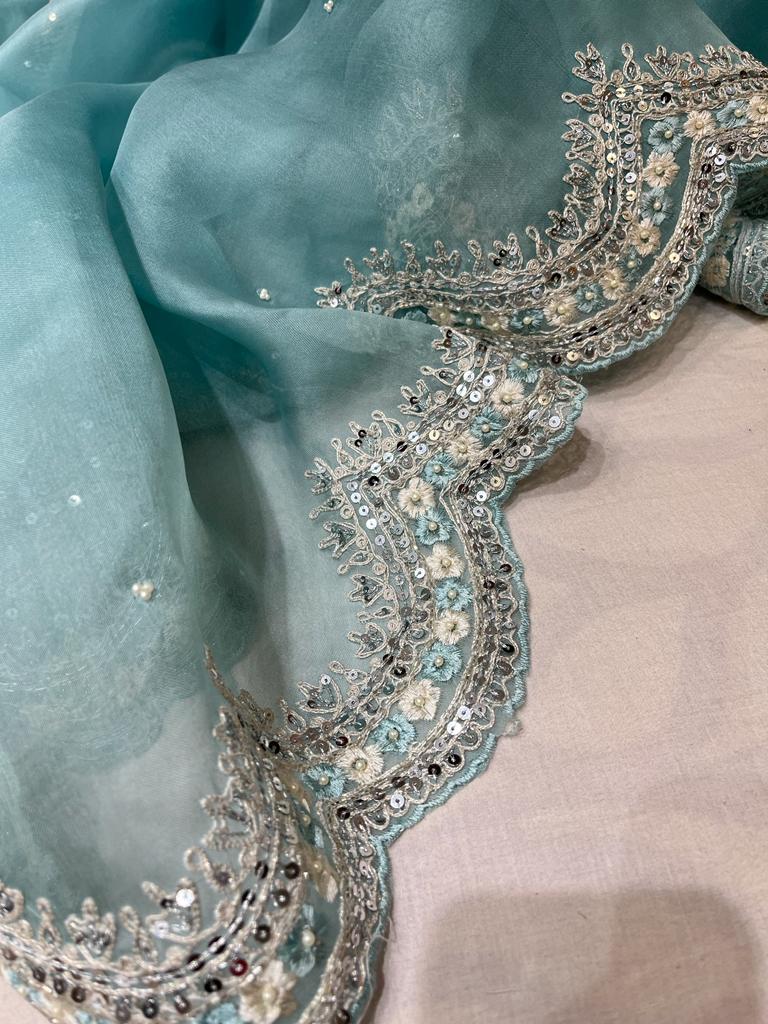 Lishik organza zardosi saree - Saffronfashionindia
