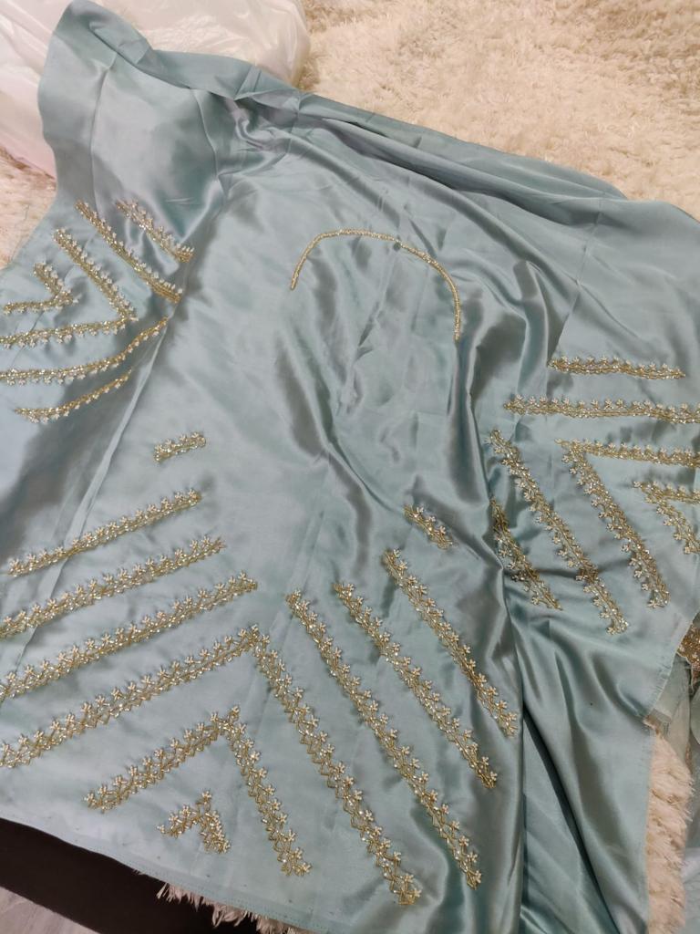Organza foil partywear saree - Saffronfashionindia