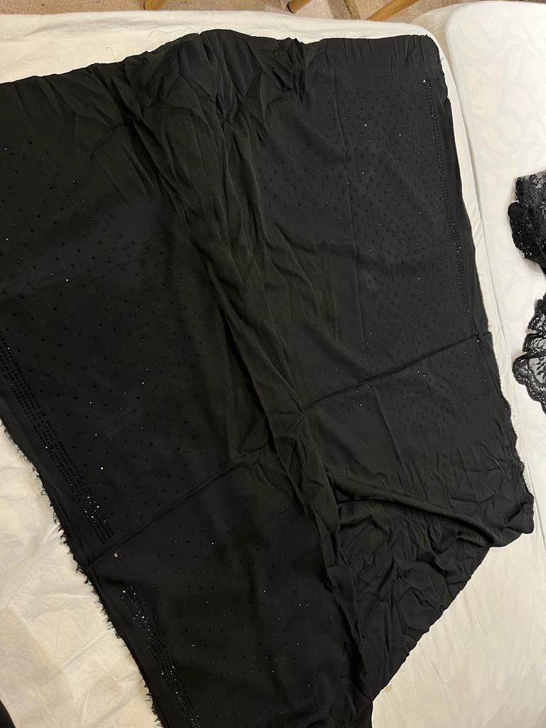 Lacy Swarovski saree - Saffronfashionindia