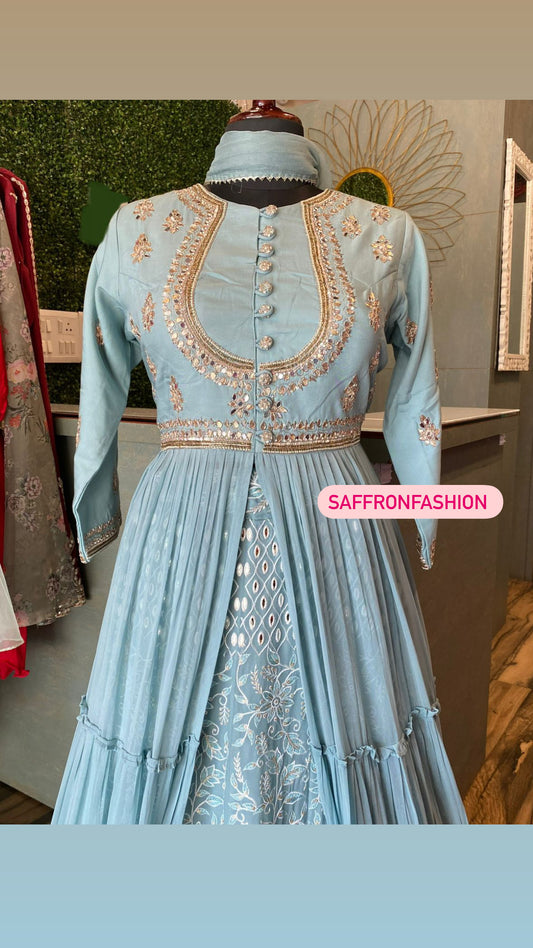 Edhas gorgette Kurta dress - Saffronfashionindia