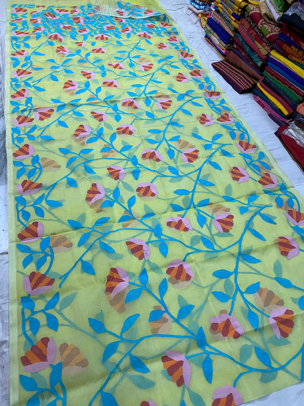 Irvika tantuj jamdani saree - Saffronfashionindia