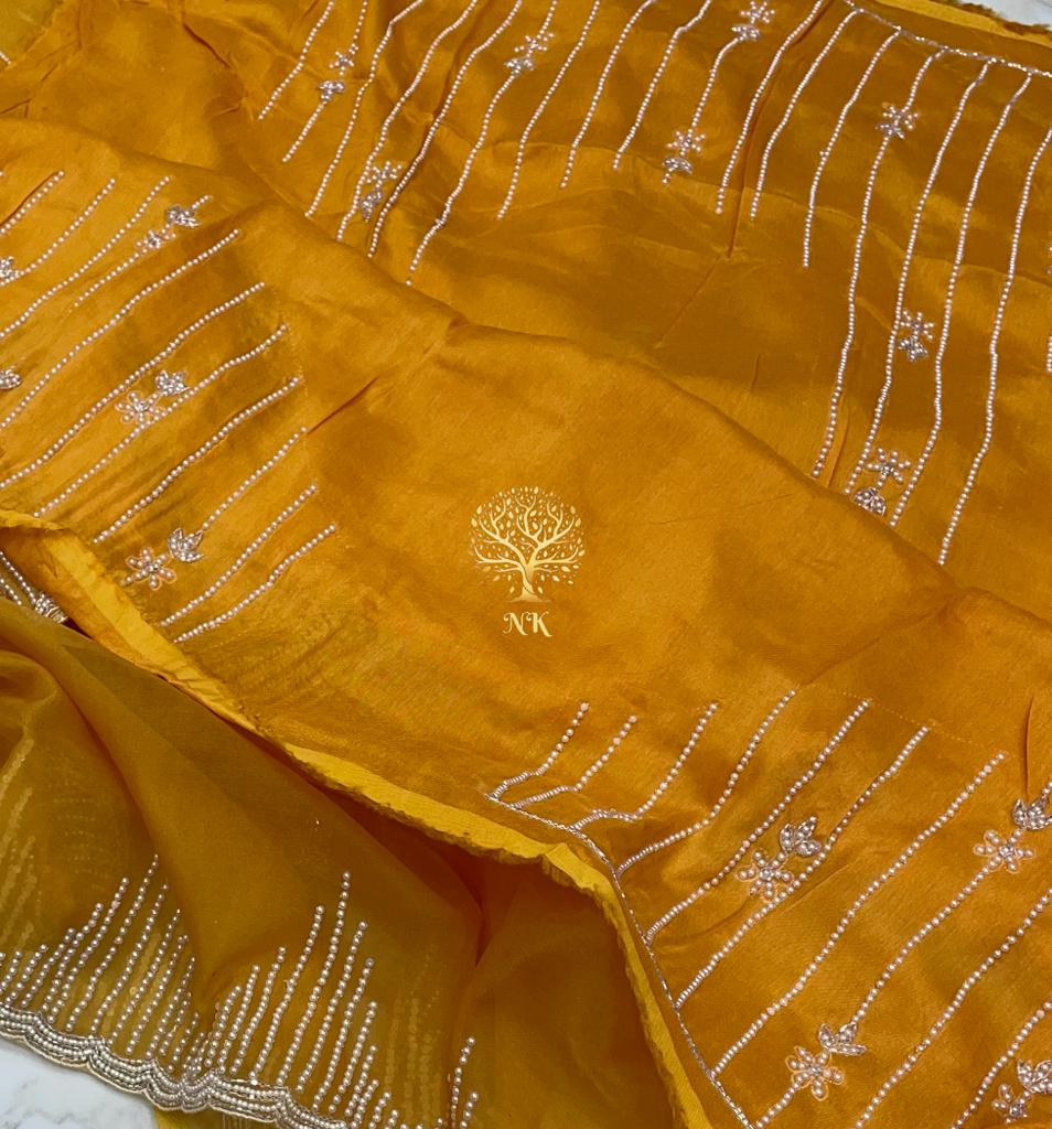 Madhurima soft organza saree - Saffronfashionindia