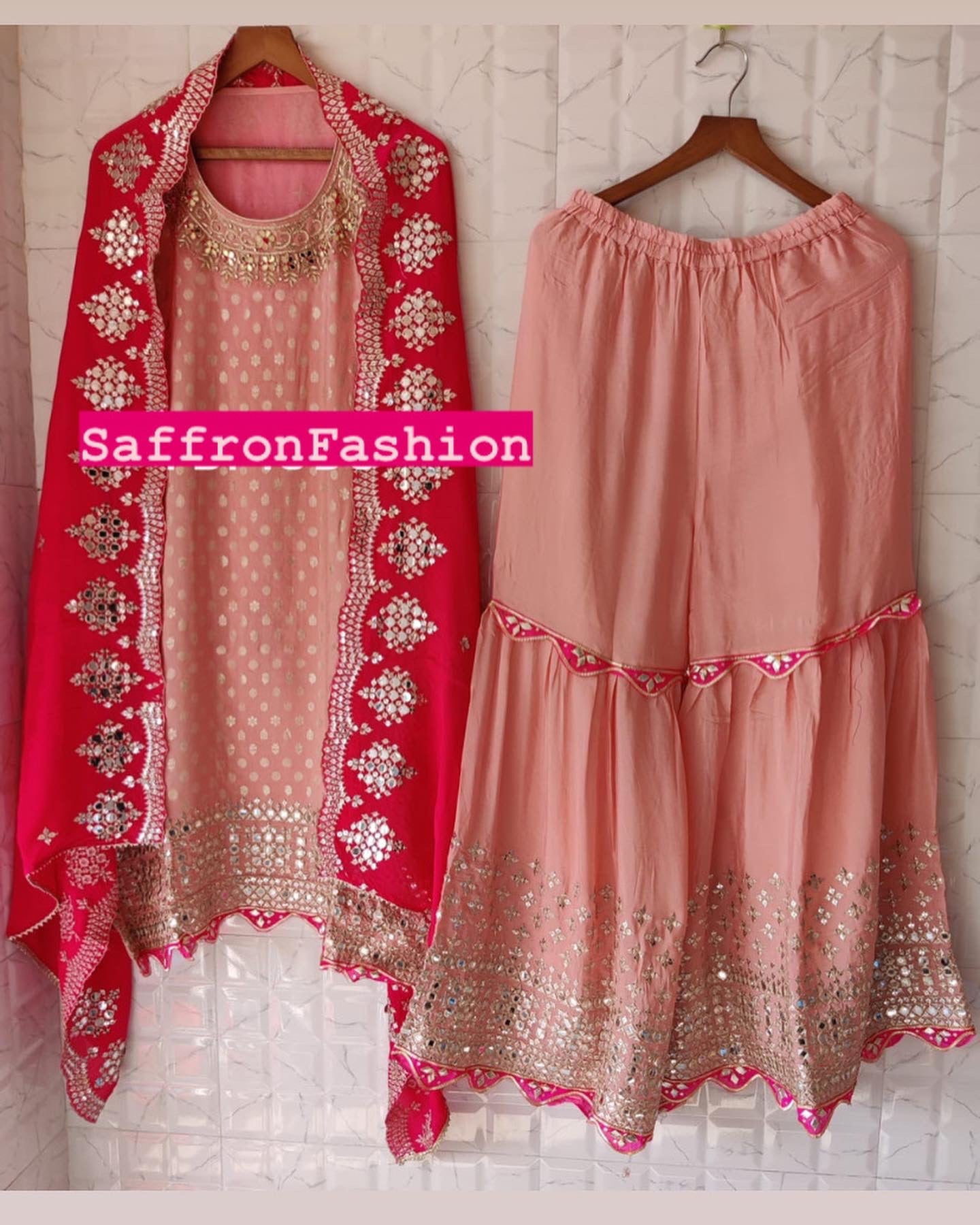Ashley sharara dress - Saffronfashionindia