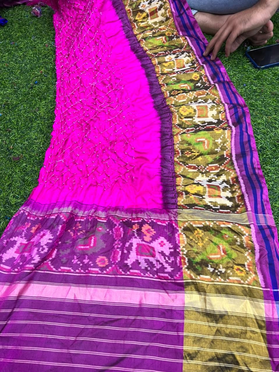 Singuri bandhani dupatta - Saffronfashionindia