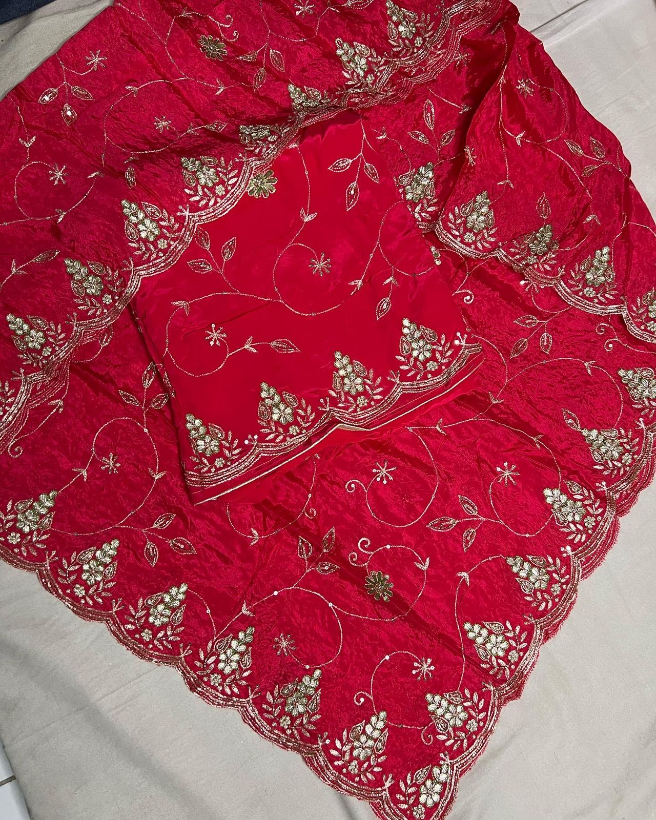 Cinderla crepe suit - Saffronfashionindia