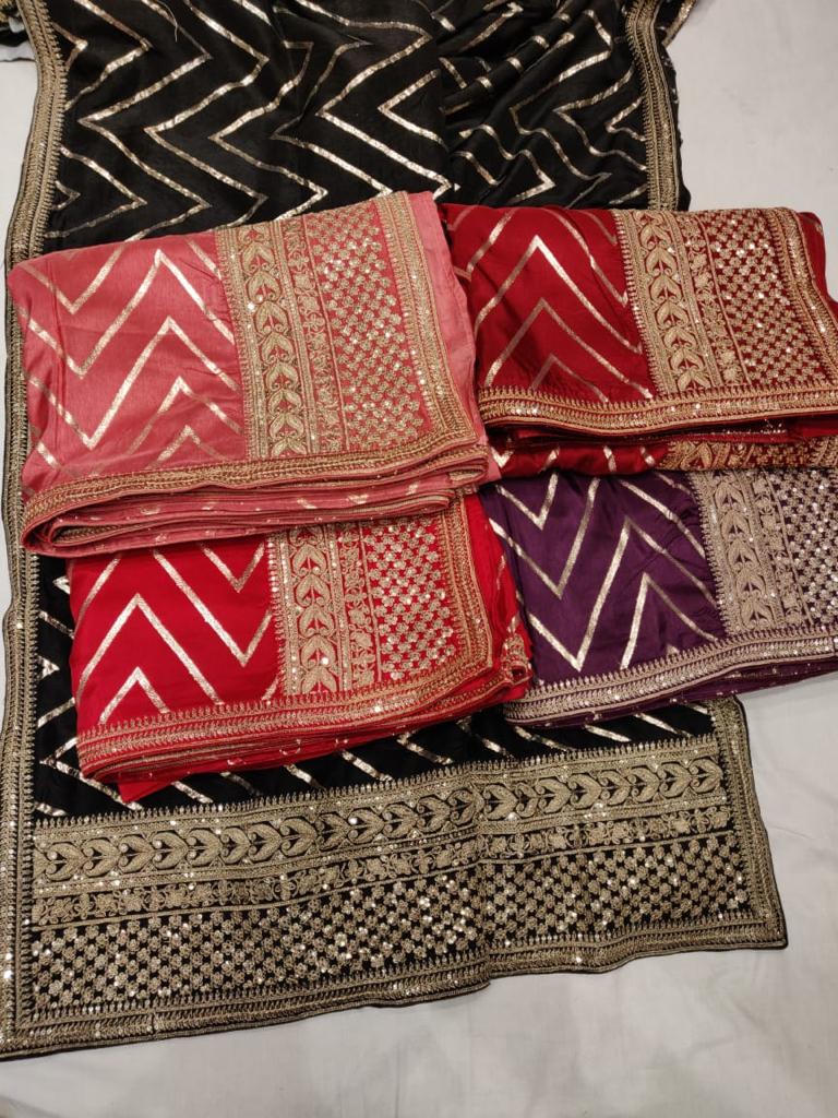 Striped inspired silk saree/casual sari - Saffronfashionindia