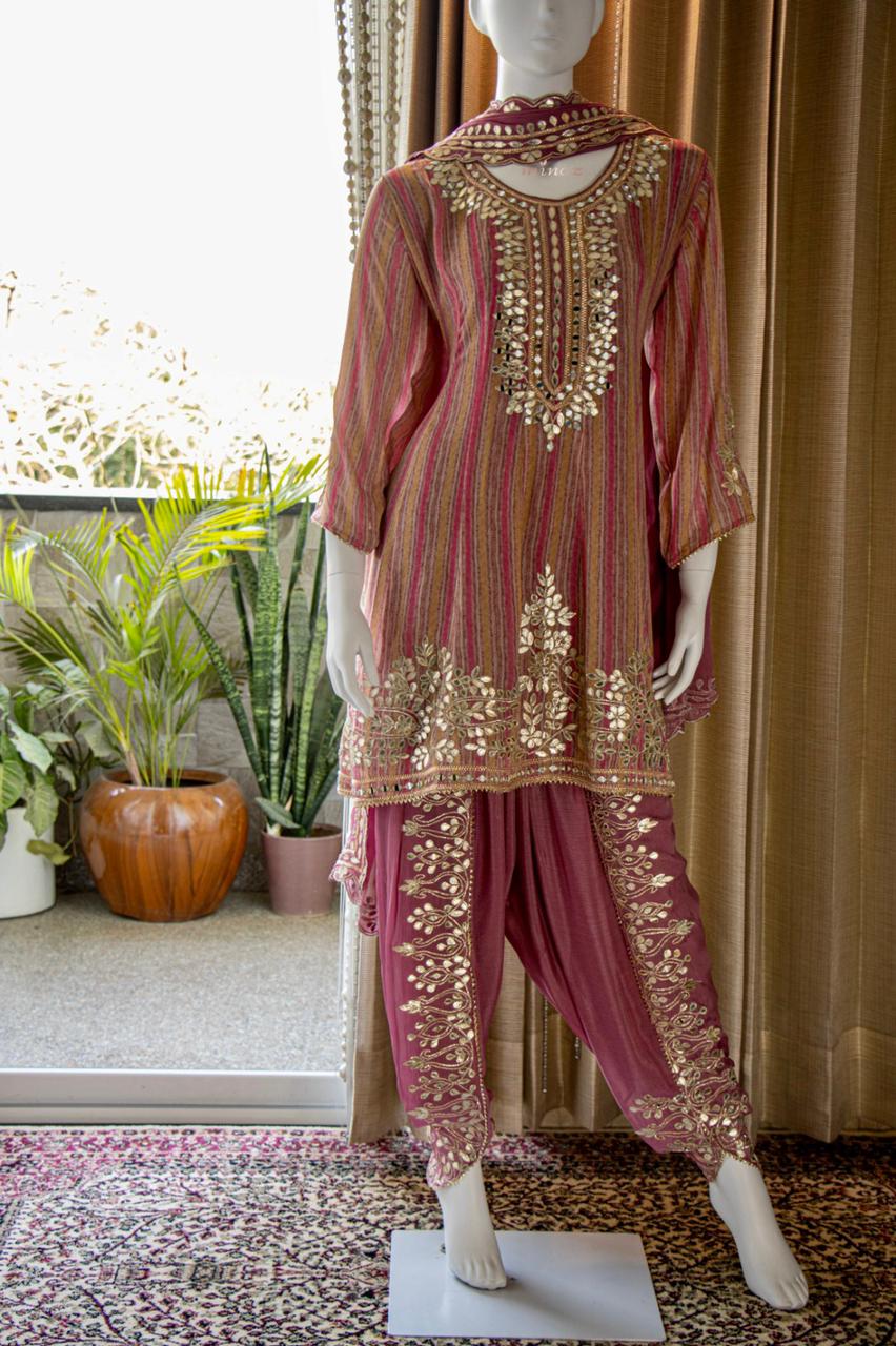 Lisa Anarkali dhoti dress - Saffronfashionindia