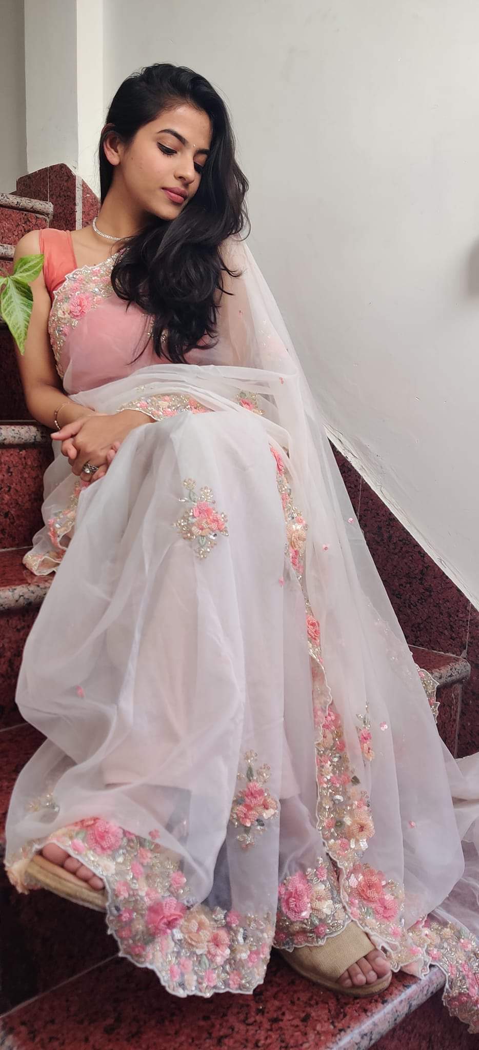 Dreamy organza saree - Saffronfashionindia