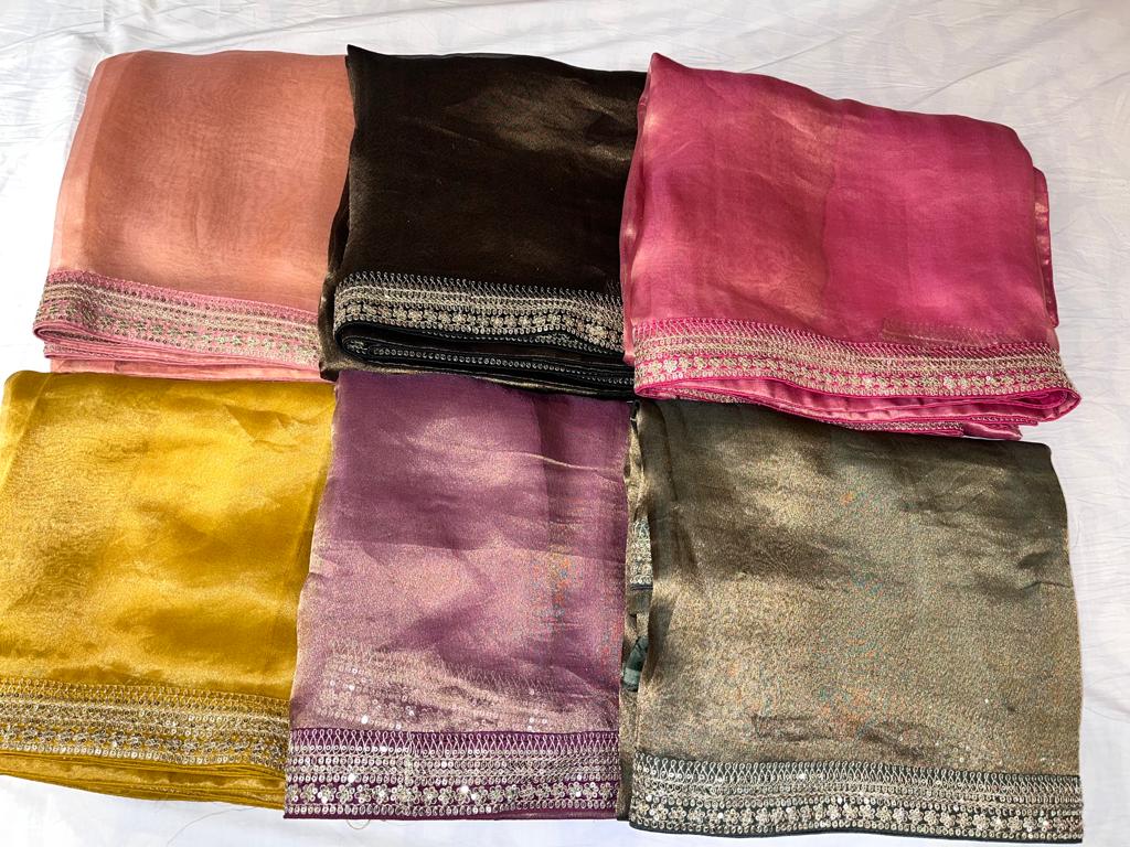 Kanjeevaram inspired tissue saree - Saffronfashionindia