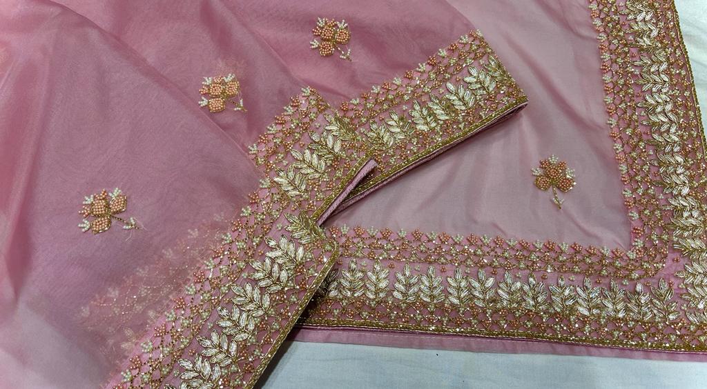 Rivaaz gottapatti saree/Pearl saree - Saffronfashionindia