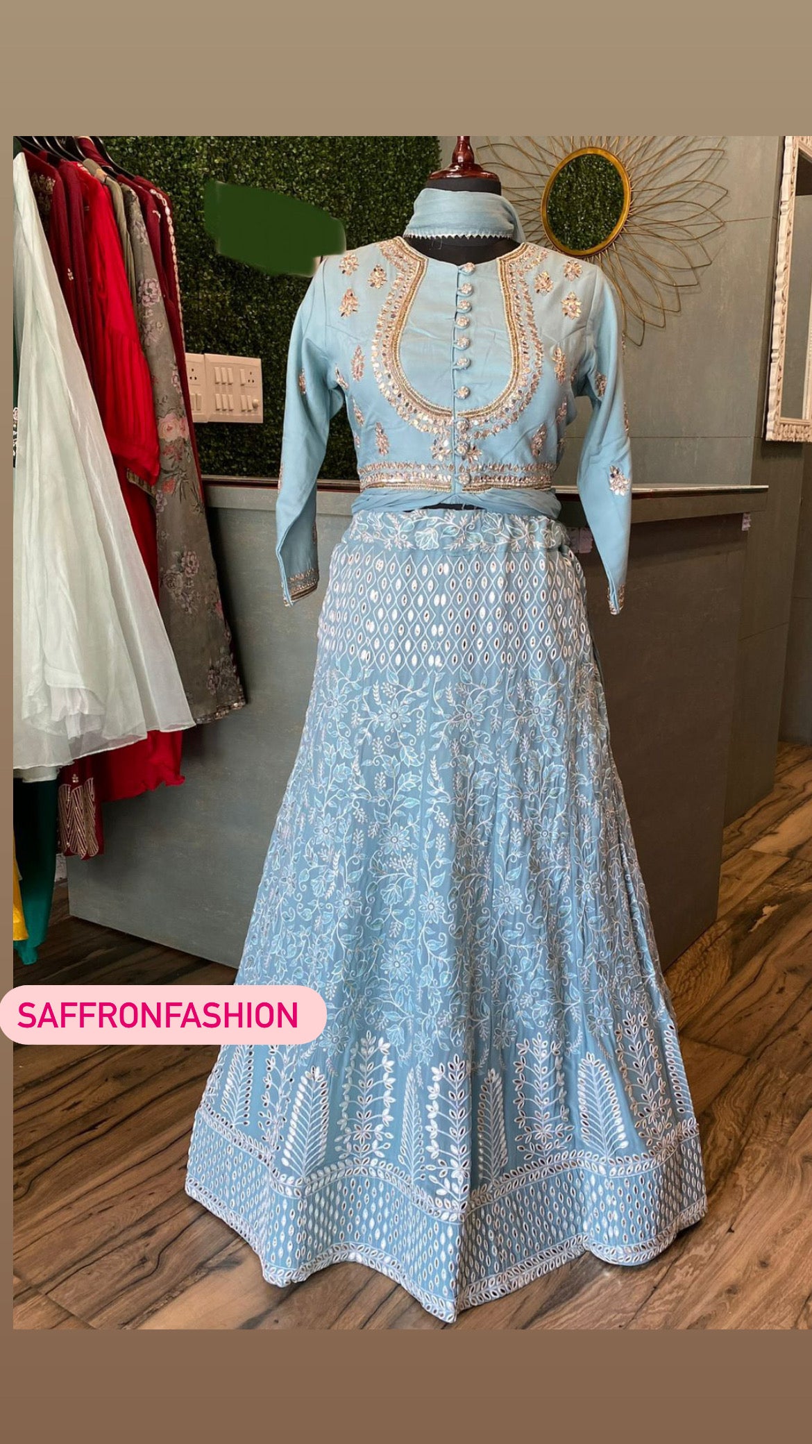 Edhas gorgette Kurta dress - Saffronfashionindia