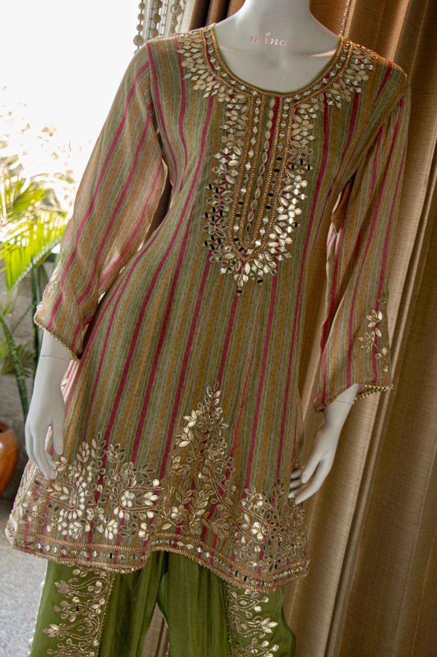 Lisa Anarkali dhoti dress - Saffronfashionindia