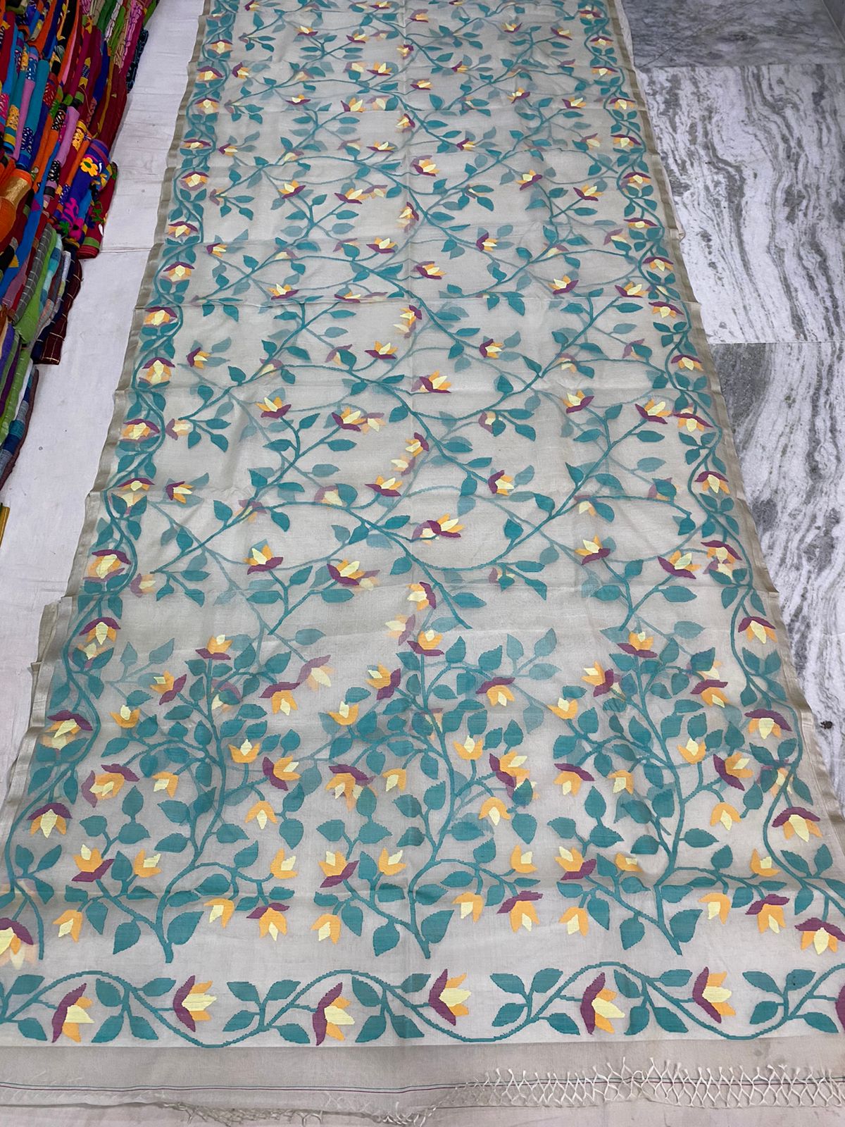 Shankani jamdani saree - Saffronfashionindia