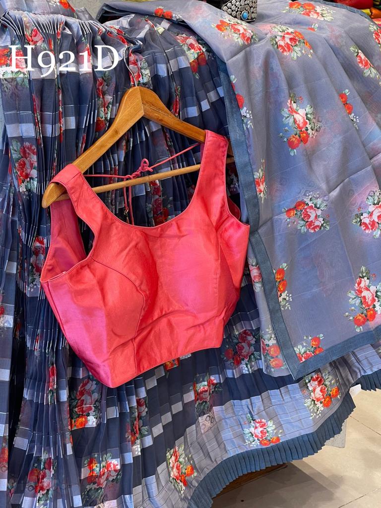 Floral printed lehangas - Saffronfashionindia