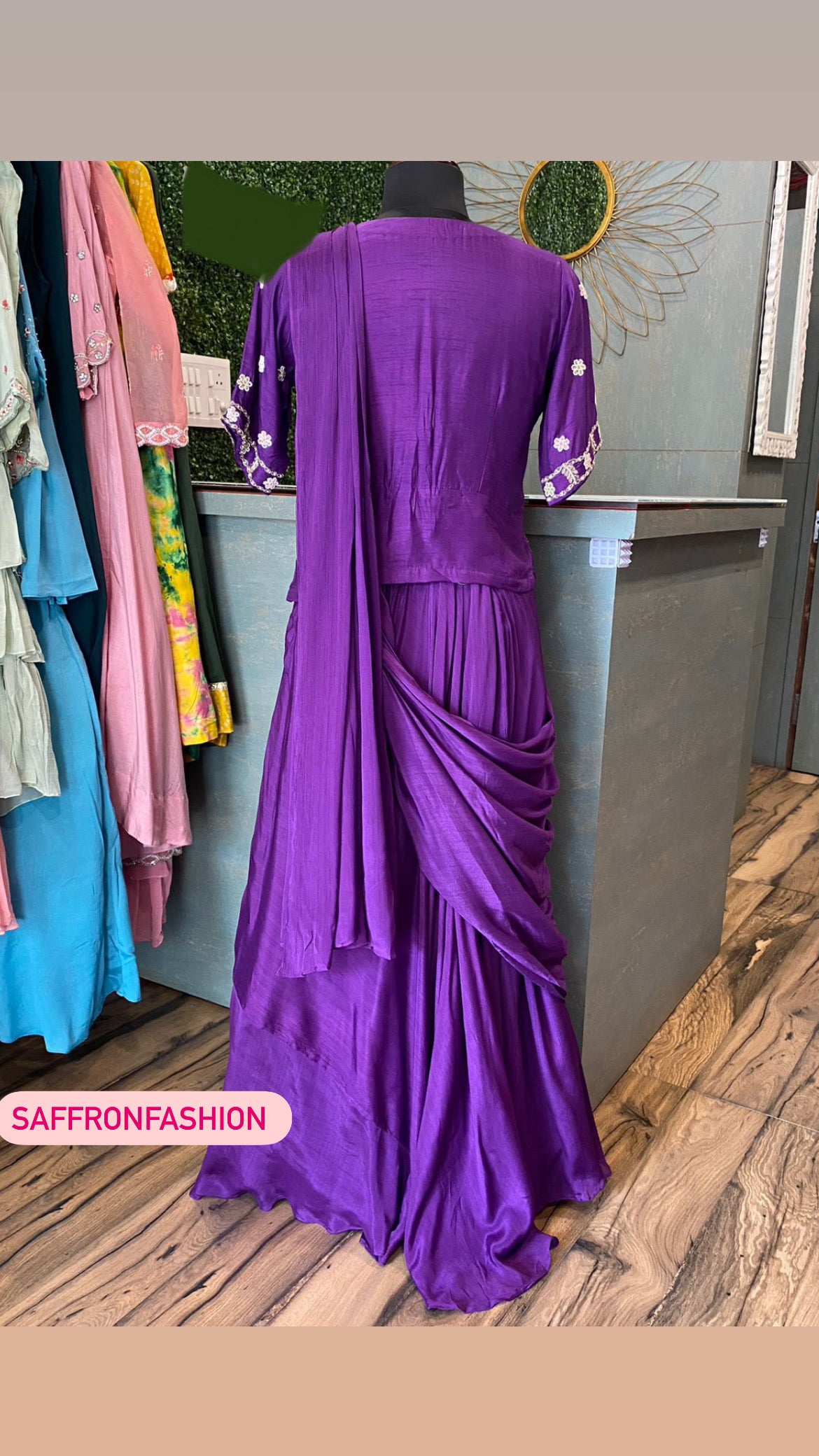 Pari peplum styled dress - Saffronfashionindia