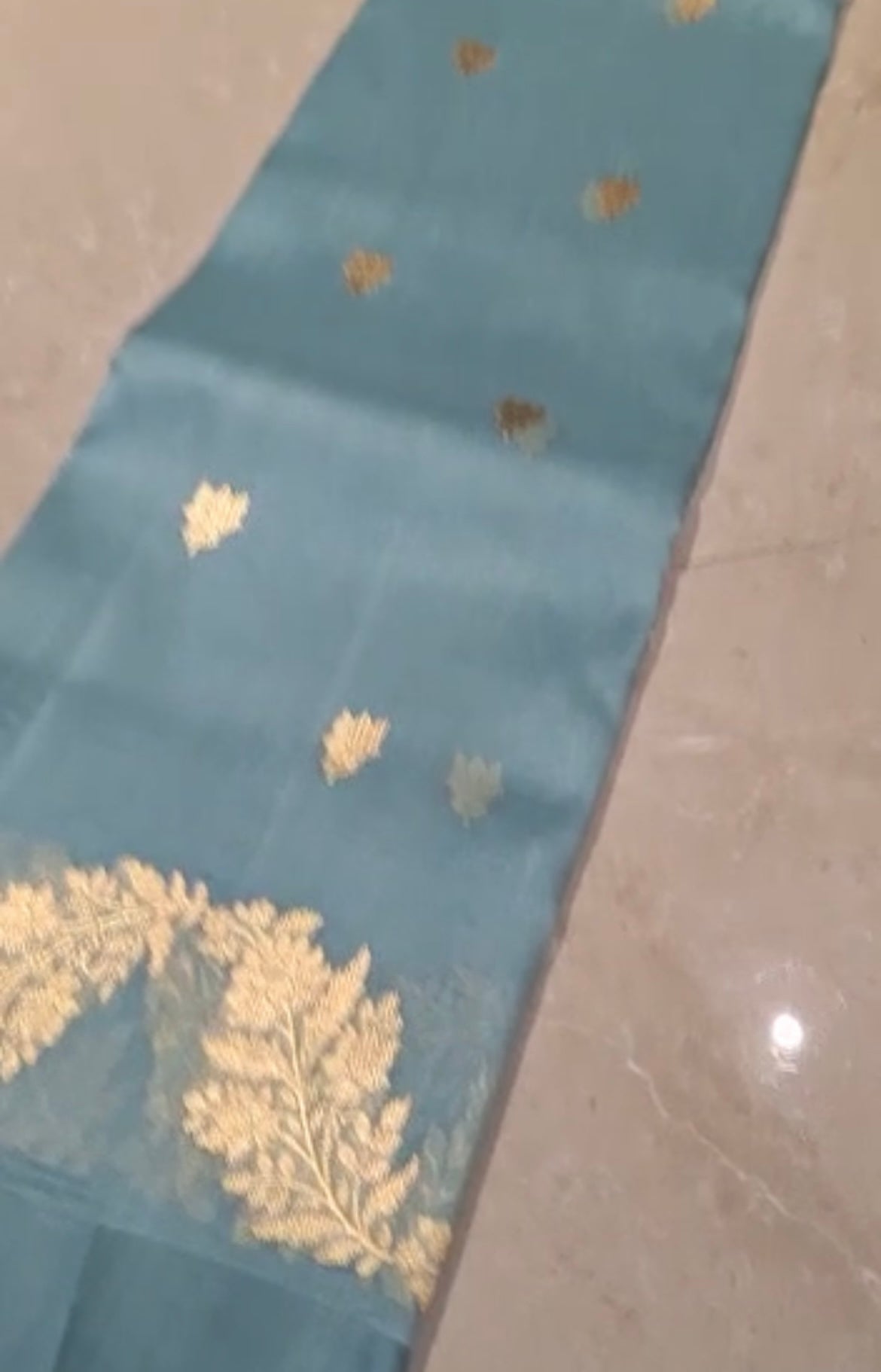 Avesha handloom Banarsi kora saree - Saffronfashionindia